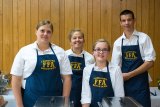 Student volunteers helped out at the FFA Boosters Dinner Saturday night, April 1.